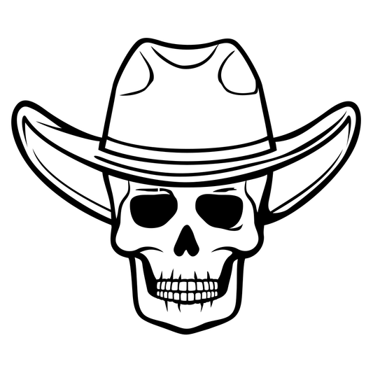 Cowboy skull vector design for cutting machine creations