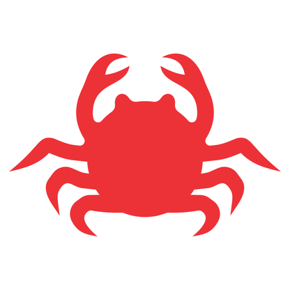 Creative red crab design for cutting machine projects