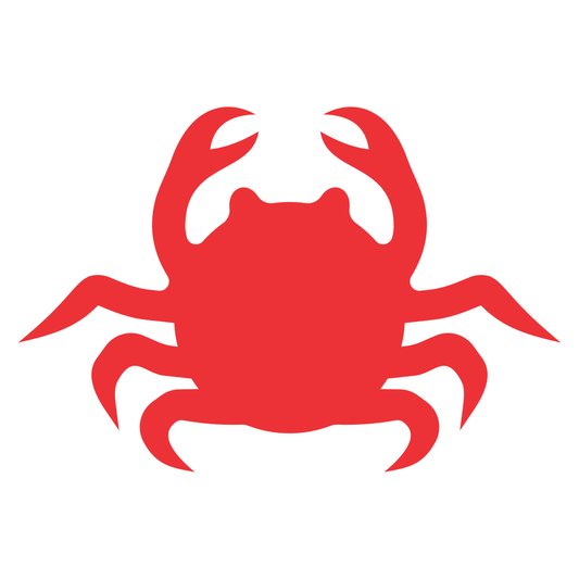 Creative red crab design for cutting machine projects