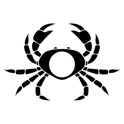 Creative black crab vector design for cutting machines