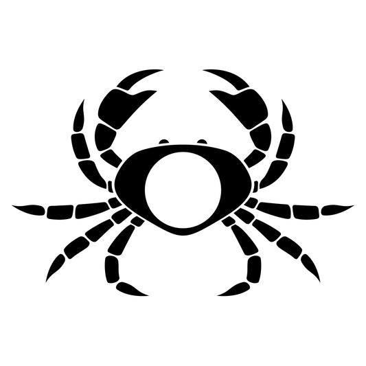 Creative black crab vector design for cutting machines