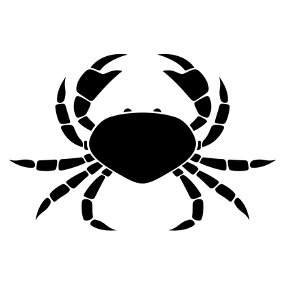 Unique crab silhouette design for creative cutting projects