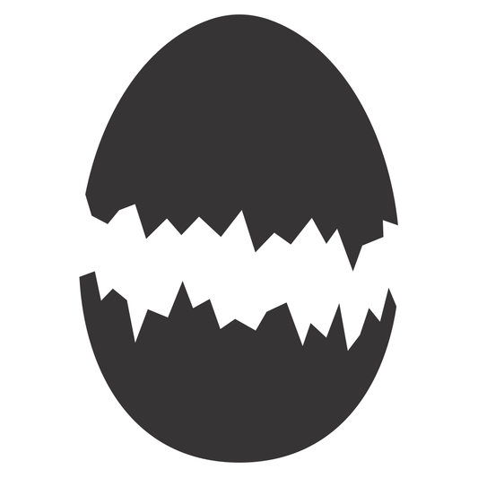Cracked egg design for creative cutting machine projects
