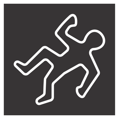 Crime scene vector graphic for cutting machines and designs