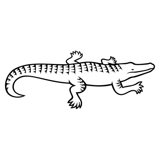 Creative crocodile vector design for cutting machines