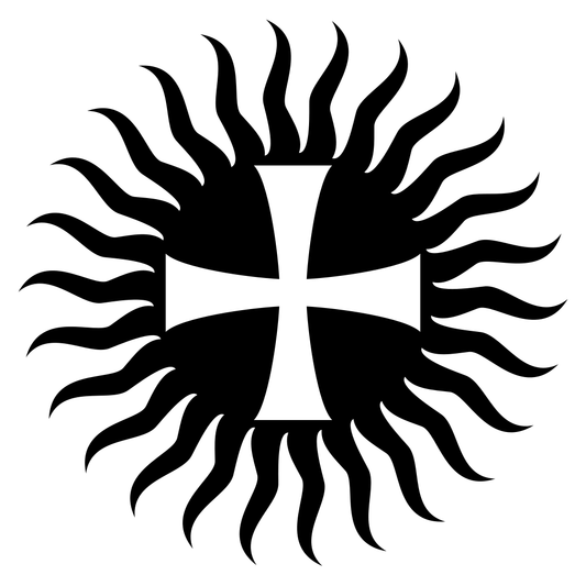 Creative sun emblem design for cutting machines