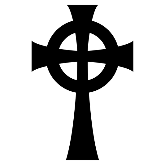 Celtic cross silhouette design for cutting machines