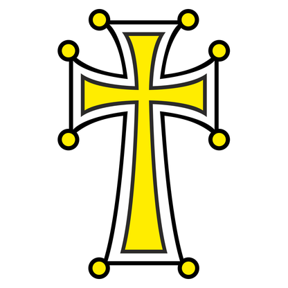 Vibrant yellow cross design for creative crafting projects