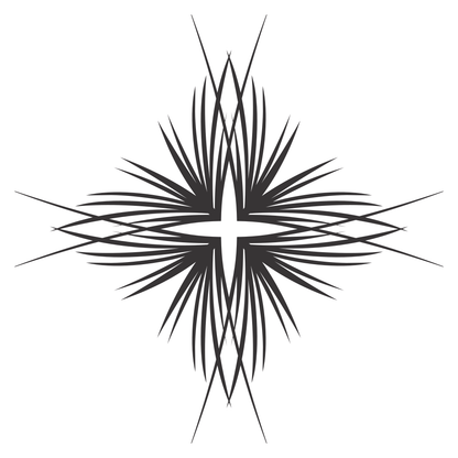 Intricate cross flower design perfect for cutting machines