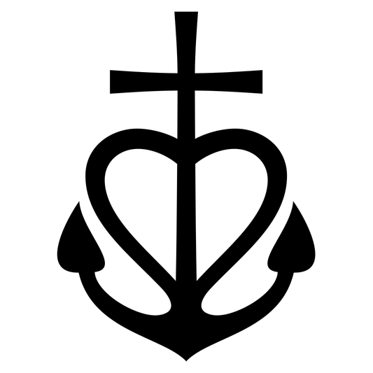 Creative cross heart anchor design for cutting machines