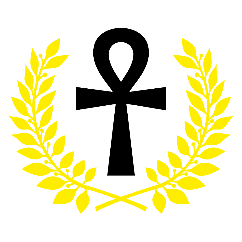 Symbolic cross laurel design for creative projects online
