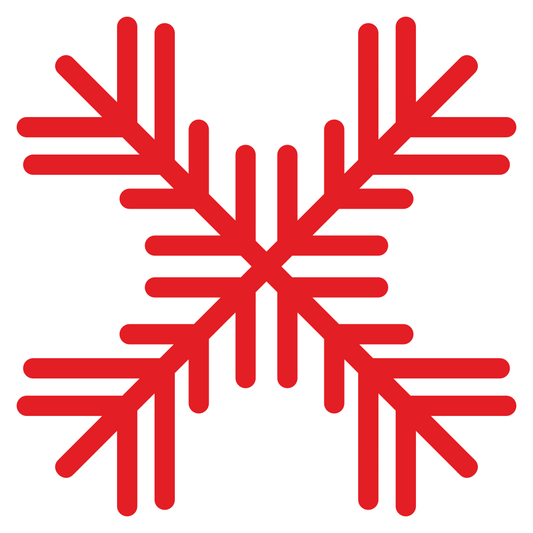 Creative cross snow icon for festive cutting projects