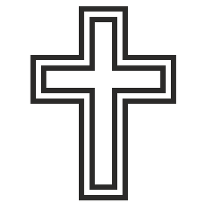 Minimalist cross vector graphic for creative projects