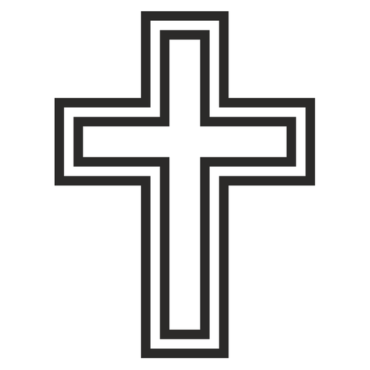 Minimalist cross vector graphic for creative projects