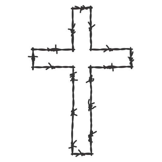 Creative cross design for cutting machines with barbed wire