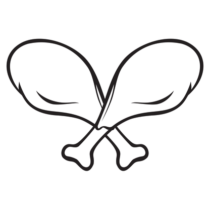 Creative crossed chicken legs design for cutting machines