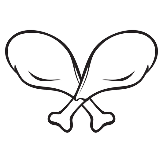 Creative crossed chicken legs design for cutting machines