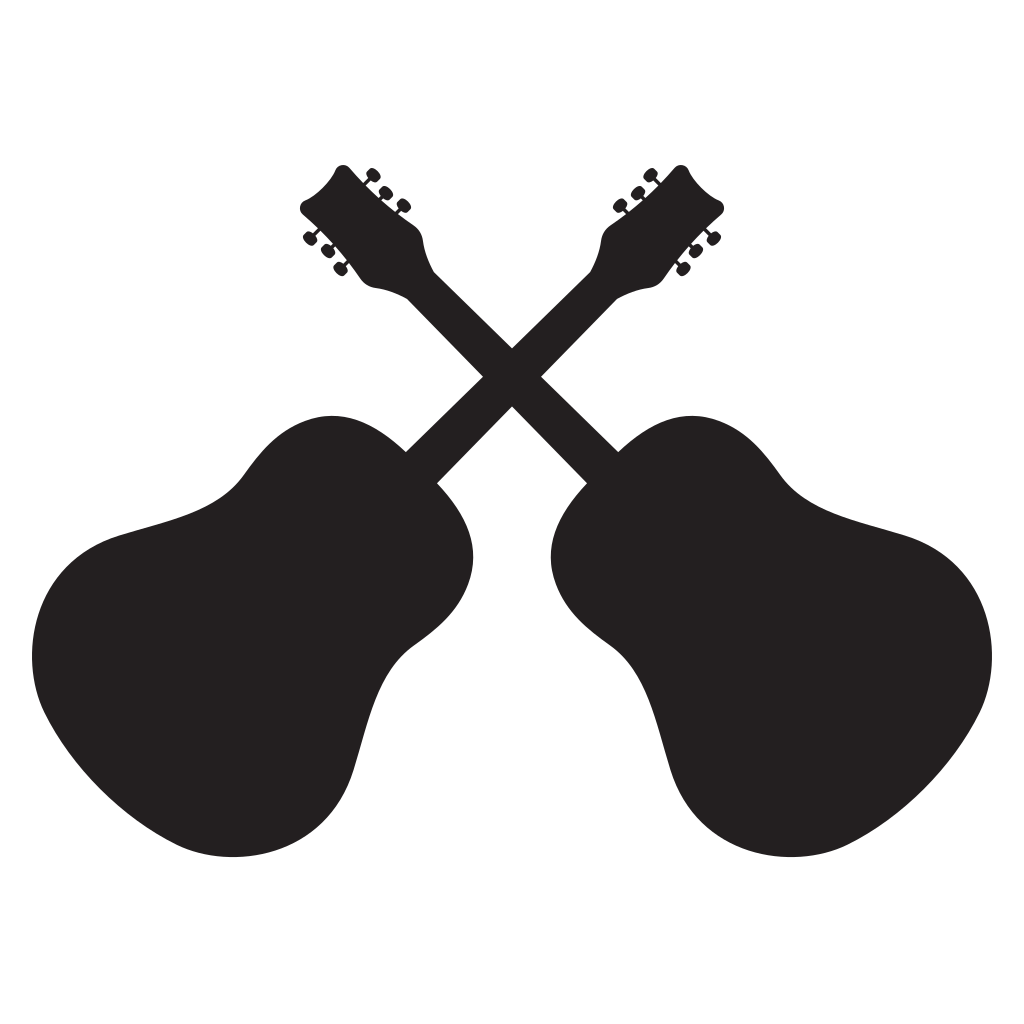 Crossed guitars design for creative cutting machine projects