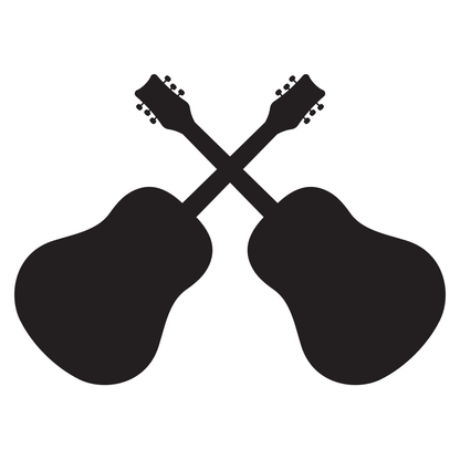 Crossed guitars design for creative cutting machine projects