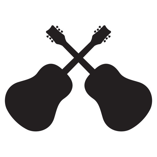 Crossed guitars design for creative cutting machine projects