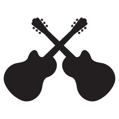 Crossed guitars design for creative cutting projects