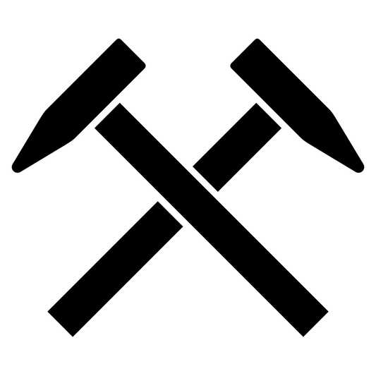 Crossed hammers design for a versatile vector cutting file