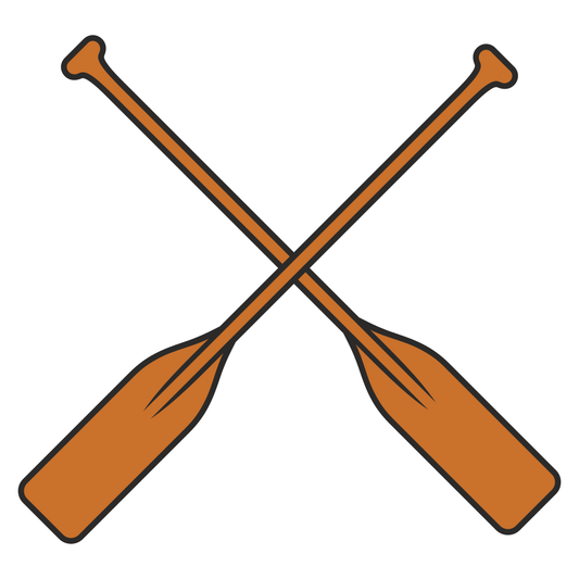 Crossed oars design for creative cutting projects