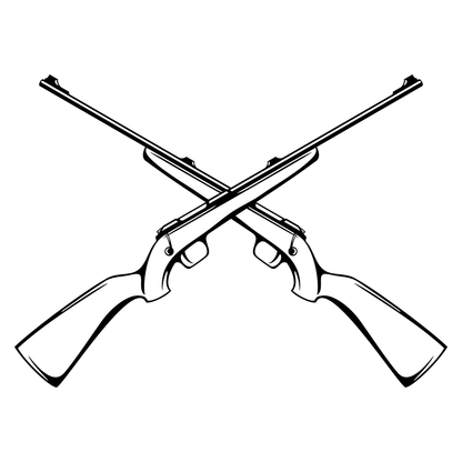 Crossed rifles design for cutting machines in layered style