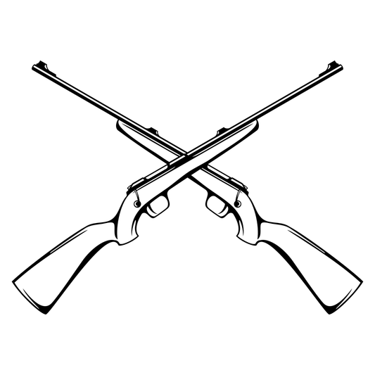 Crossed rifles design for cutting machines in layered style