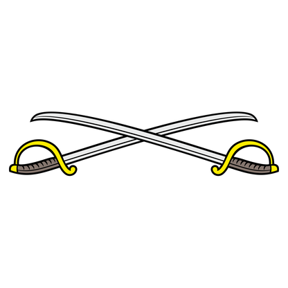 Crossed sabers design for engraving and crafting projects
