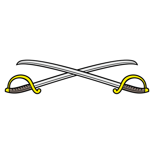 Crossed sabers design for engraving and crafting projects