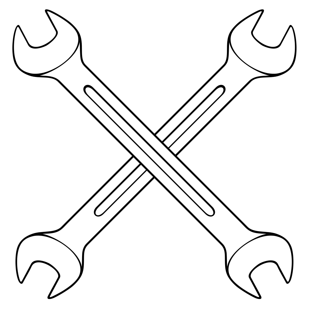 Crossed wrenches design for creative cutting machine projects