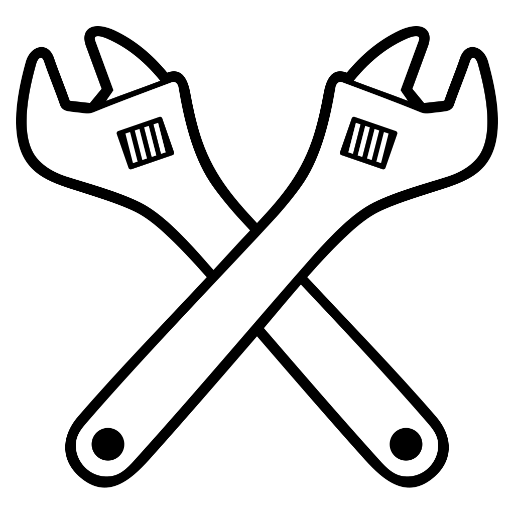 Crossed wrenches design for your creative projects