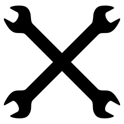 Unique crossed wrenches design for creative projects
