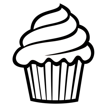 Delicious cupcake vector design for cutting machines