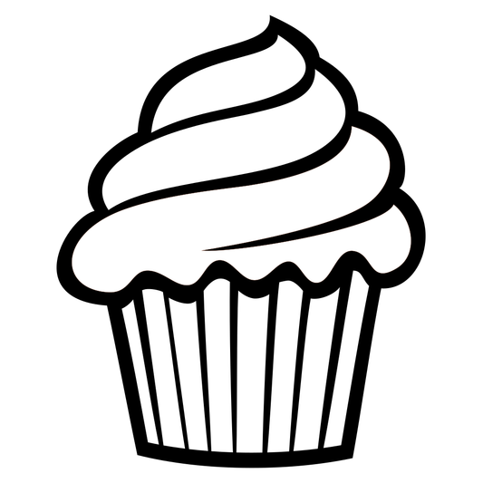 Delicious cupcake vector design for cutting machines