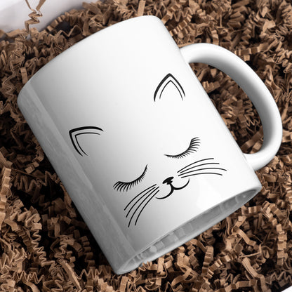 Whimsical cat face design for creative crafting projects