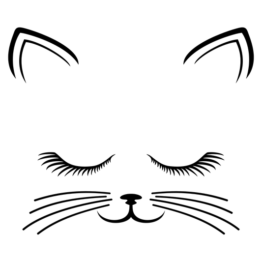 Whimsical cat face design for creative crafting projects