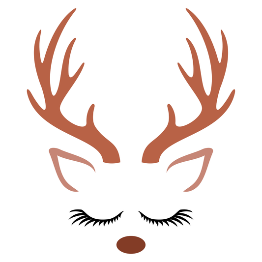 Cute deer face design for crafting and DIY projects