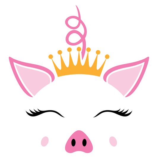Cute pig princess design for crafting and cutting fun