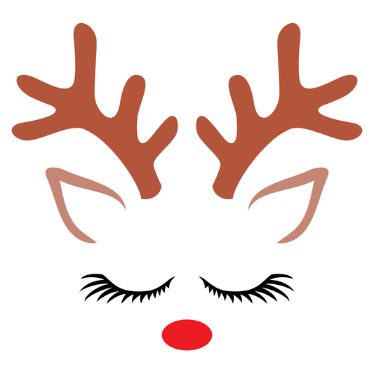 Charming reindeer face design for festive crafting joy