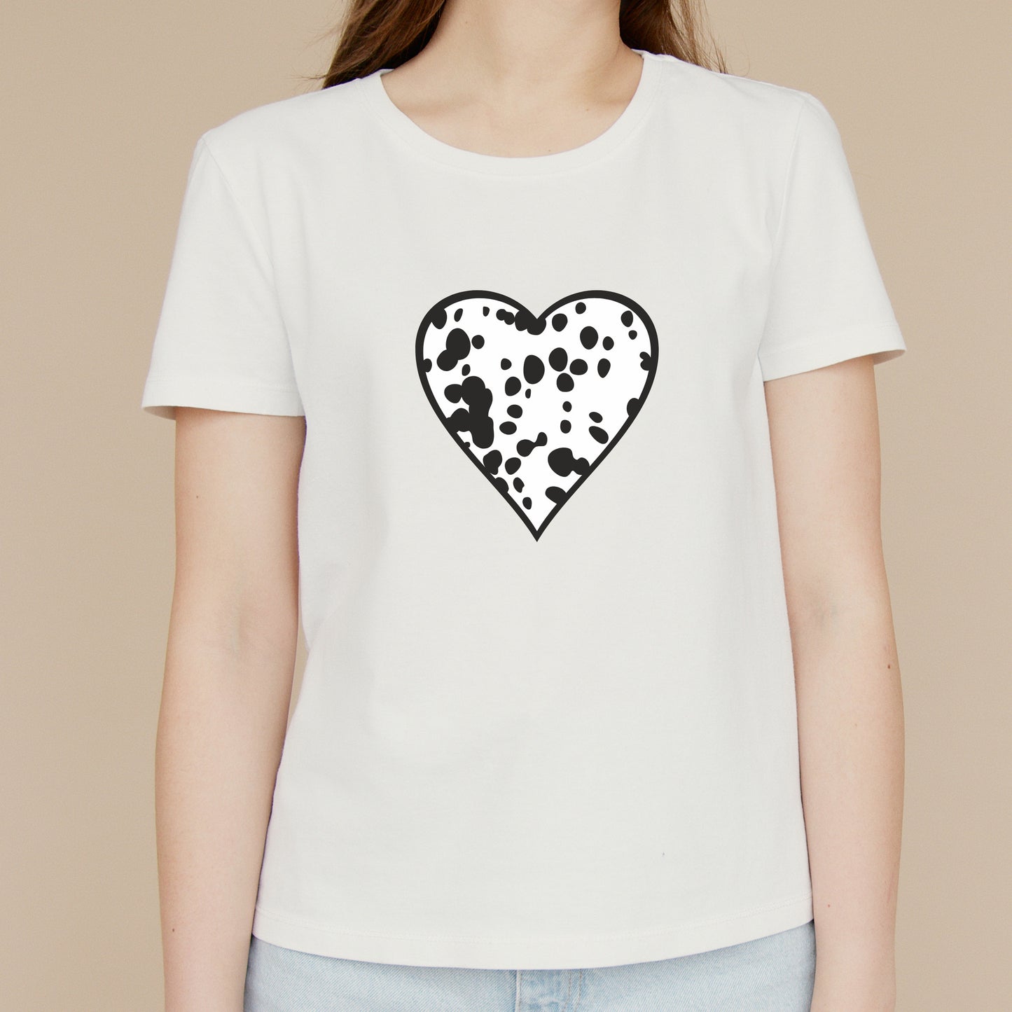 Dalmatians spots heart design for cutting machines