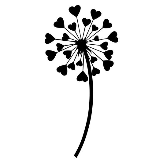 Elegant dandelion silhouette for creative design projects