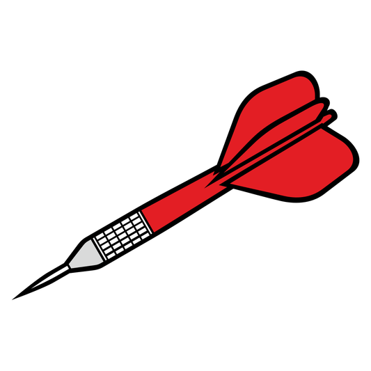 Creative vector illustration of a red dart for crafting