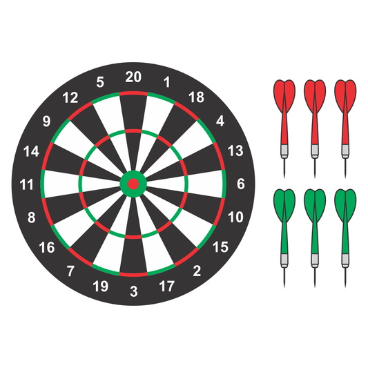 Dartboard and darts design for crafting and cutting
