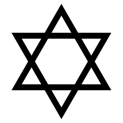 Elegant David star design for crafting projects