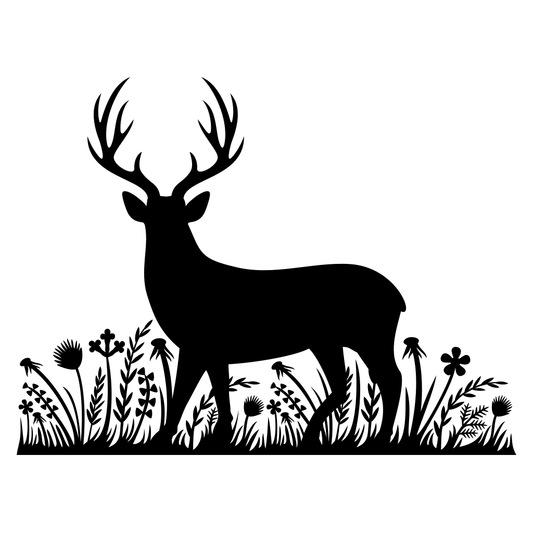 Create stunning decor with deer and flowers vector design