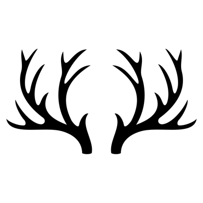 Intricate deer antler silhouette design for crafting lovers