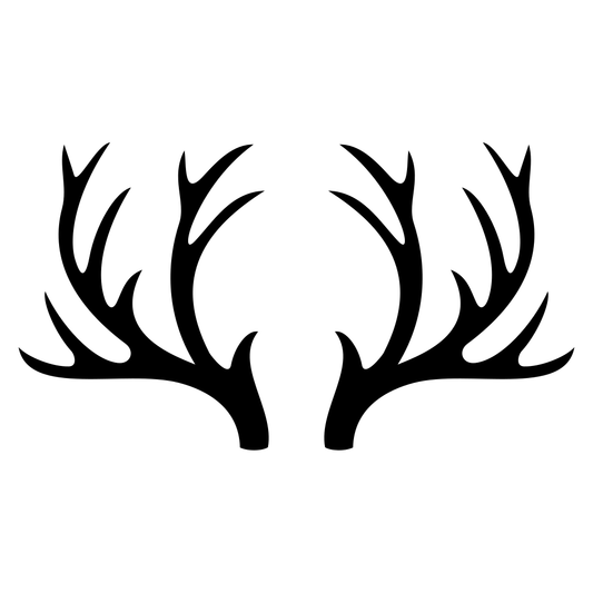 Intricate deer antler silhouette design for crafting lovers