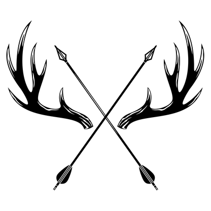 Create unique designs with layered deer antlers and arrows